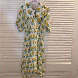 Floral Midi Dress with Collar